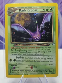 Pokemon Dark Crobat 2/105 Neo Destiny Unlimited Holo HP SWIRL 🌀 - Image 1