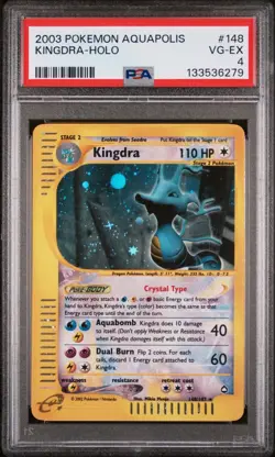 Kingdra Crystal Holo 148/147 PSA 4 - 2003 Pokemon Aquapolis - Image 1