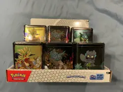 Pokemon TCG: Stacking Tin 2025 - 3Packs - SEALED LOT OF 6 Tins Set With Display - Image 1