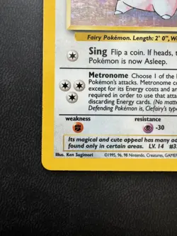 Clefairy 005/102 Base Set Holo Rare Vintage Pokemon TCG WoTC MP Clean Holo - Image 5
