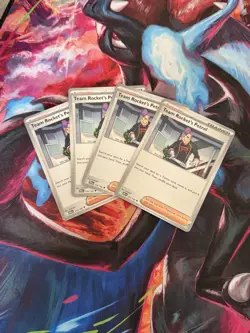 4x Playset Team Rocket's Petrel 176/182 SV10: Destined Rivals Pokemon-NM - Image 1