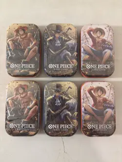 One Piece TCG Mini Tin Vol 2 English 2 Packs OP 13 + Promo Pack Lot Of 6 - Image 1