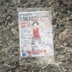 Bandai Namco One Piece Monkey D. Luffy Promo Card P-055 College Basketball US V… - Image 1