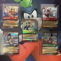 Lorcana: Disney Cruise Promo (Full Set of 5) from Disney Treasure + 2 Promo Bags - Image 1