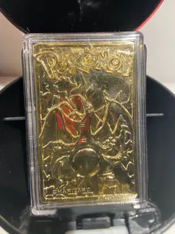 Pokemon 23K Gold Plated Burger King Limited Edition Charizard Trading Card - Image 3