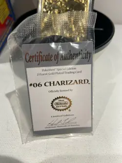 Pokemon 23K Gold Plated Burger King Limited Edition Charizard Trading Card - Image 5