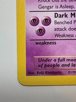 Gengar 20/62 Fossil Set Non-Holo Rare Pokemon Card - Image 4