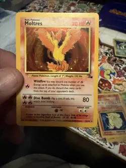 Moltres 12/62 Fossil Set Pokemon Holo Foil And Non Halo 27/62 - Image 2