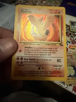 Moltres 12/62 Fossil Set Pokemon Holo Foil And Non Halo 27/62 - Image 3