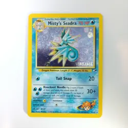 Misty's Seadra 9/132 Prerelease Rare Holo NM Pokemon Card Gym Heroes 2000 BF8 - Image 1