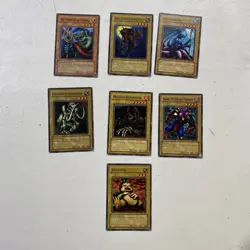 1996 Vintage Yu Gi Oh Card Lot Of 7 Vintage 1st Edition Ungraded Mixed - Image 1
