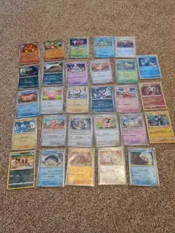Pokemon TCG - Mutiple Card Bundle including small binder, card sleeves, stickers - Image 3