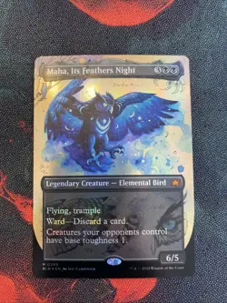 Maha, Its Feathers Night (Borderless) Bloomburrow Foil - Image 1