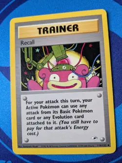 Recall - 116/132 - Pokemon Gym Heroes Unlimited Card WOTC - MP - Image 1