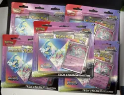 Pokemon Prismatic Evolutions Tech Sticker Collection Set In Lot Of 5 (15 Packs) - Image 1