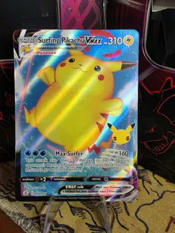 Pokemon TCG Surfing Pikachu Celebrations 009/025 Ultra Rare LP. - Image 1