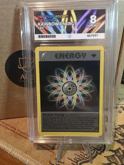 Pokemon Rainbow Energy NON HOLO 80/82 1st Edition Team Rocket WOTC ACE 8 - Image 1