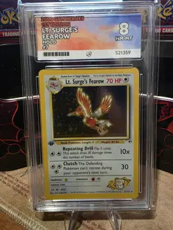 Pokemon TCG Lt. Surge's Fearow Gym Heroes 7/132 1st Edition Holo Rare. ACE 8 - Image 1