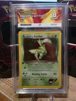 2000 POKEMON GYM HEROES ROCKET'S SCYTHER HOLO-1ST EDITION ACE 8 - Image 1