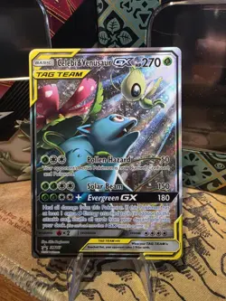 Pokemon TCG Sun & Moon Black Star Promo Tag Team Celebi & Venusaur GX SM167 NM! - Image 1