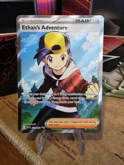 Pokemon TCG Ethans Adventure 221/182 Destined Rivals Full Art Holo Card Pokemon - Image 1
