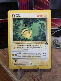 Pikachu Black Star Promo 27 Promo WOTC 2001 Pokemon Card - Image 1