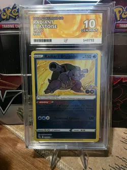 ACE 10 Radiant Blastoise Pokemon Go 018/078 Holo Radiant Rare Pokemon TCG Card - Image 1
