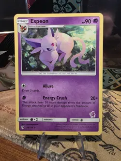 Pokemon Card Espeon Lost Thunder Rare 89/214 LP - Image 1