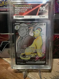 ACE 10 Team Rocket's Persian EX 219/182 Destined Rivals Pokemon Card - Gem Mint - Image 1