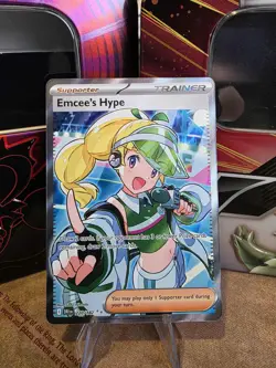 Pokemon Emcees Hype Full Art Trainer Destined Rivals 220/182 FREE POST - Image 1