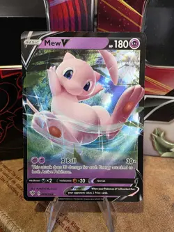 Mew V 069/189 Darkness Ablaze Holo Pokemon Card - Near Mint - Image 1