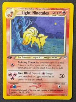 1st Edition Neo Destiny Pokemon TCG Ninetales - Image 1