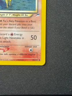 1st Edition Neo Destiny Pokemon TCG Ninetales - Image 4