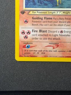 1st Edition Neo Destiny Pokemon TCG Ninetales - Image 5