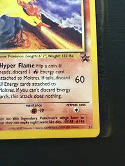 Moltres 21 Black Star Promo Pokemon TCG - Image 4