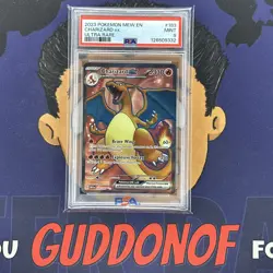 PSA 9 MINT 2023 Pokemon Mew 151 CHARIZARD EX #183 Ultra Rare - Image 1