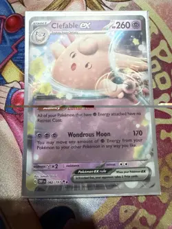 Pokemon TCG Clefable ex Scarlet & Violet Series - Obsidian Flames #82 Double - Image 1