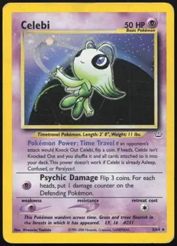 Carte Pokemon Celebi 3/64 Holo Neo Revelation English - Image 1