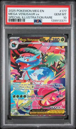 2025 POKEMON MEG EN-MEGA EVOLUTION #177 MEGA VENUSAUR EX PSA 10 - Image 1