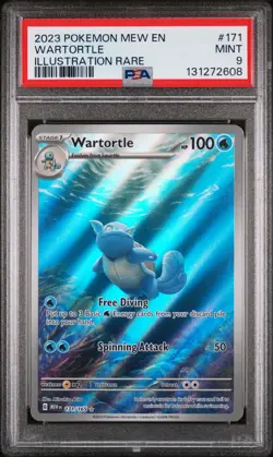 2023 POKEMON MEW EN-151 ILLUSTRATION RARE #171 WARTORTLE PSA 9 - Image 1