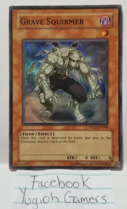 YUGIOH GRAVE SQUIRMER DP07-EN008 SUPER LIGHT PLAYED - Image 1
