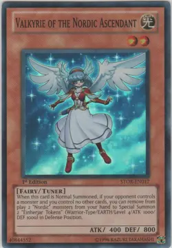 1x (EX) Valkyrie of the Nordic Ascendant - STOR-EN017 - Super Rare - Unlimited E - Image 1