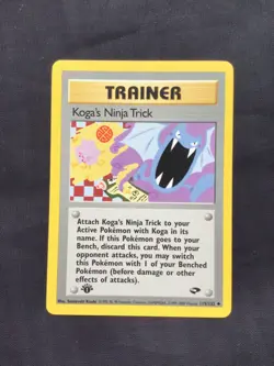 Pokemon Cards: Gym Challenge 1st Edition Uncommon: Koga's Ninja Trick 115/132 - Image 1
