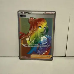Pokemon Card Nessa 196/185 Vivid Voltage Full Art Secret Rainbow Rare NM - Image 1