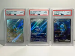 PSA 10 Sequential Set Blastoise ex SAR Squirtle Wartortle AR Pokemon Card 151 - Image 1