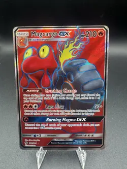 Pokemon TCG Card Magcargo GX 198/214 Lost Thunder Ultra Rare Full Art - NM - Image 1