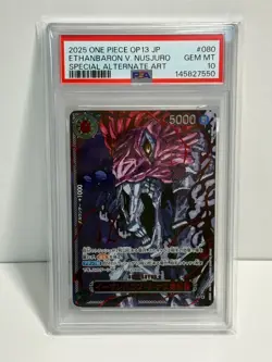 PSA 10 Five Elders Red Text Alt Art Carrying on His Will OP13 Card JP Sequential - Image 2