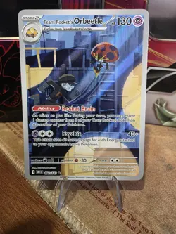 Team Rocket's Orbeetle 198/182 Illustration Rare Destined Rivals Pokemon Card - Image 1