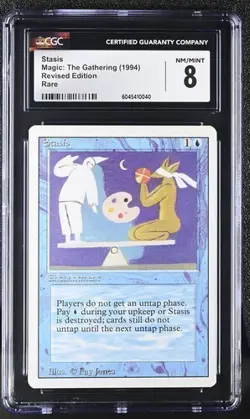 MTG Magic: The Gathering English Stasis 1994 Revised Edition Rare CGC 8 - Image 1