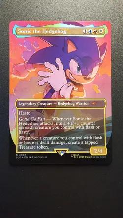 Sonic the Hedgehog (Rainbow Foil) Secret Lair Drop Foil - Image 1